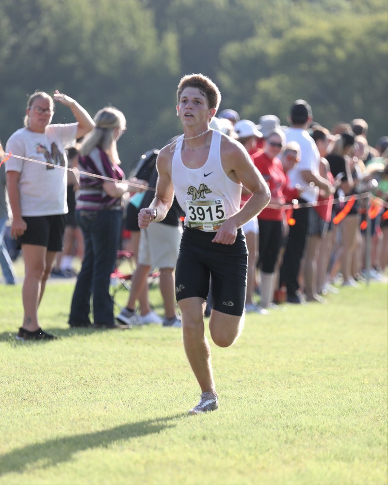 Wyatt Vinson crosses finish line